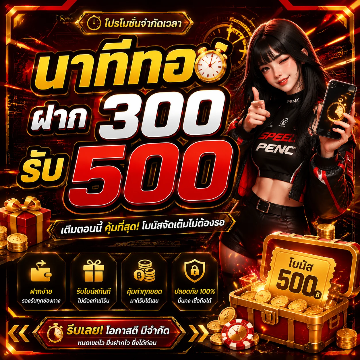 ระบบฝากถอนออโต้ TONY368 รวดเร็วทันใจ